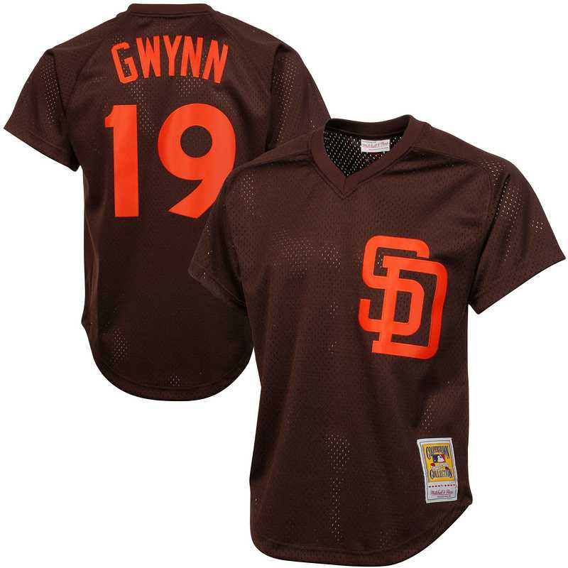 San Diego Padres #19 Tony Gwynn Mitchell And Ness Brown Throwback Stitched MLB Jersey JiaSu,We sell and wholesale San Diego Padres #19 Tony Gwynn Mitchell And Ness Brown Throwback Stitched MLB Jersey JiaSu on line form chian!
